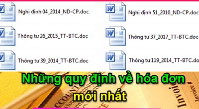 Những quy định mới về hóa đơn