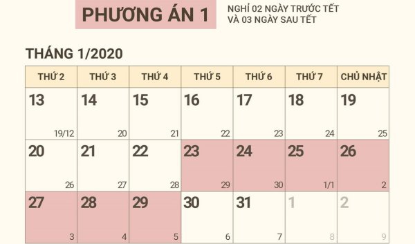 Thủ tướng chốt lịch nghỉ Tết Nguyên đán 2020