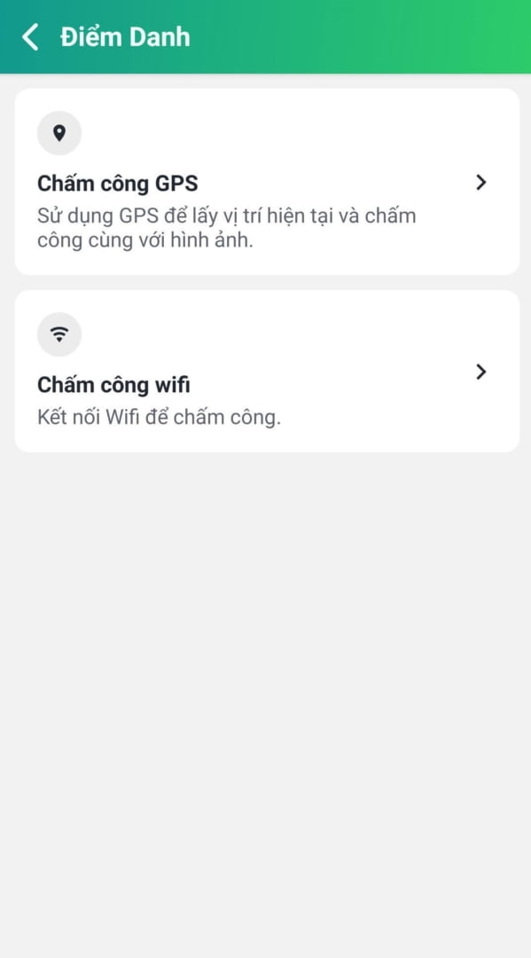App chấm công online GPS và WiFi CoreHRM trên điện thoại