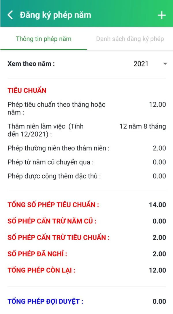 App quan ly nhan su nghi phep nam