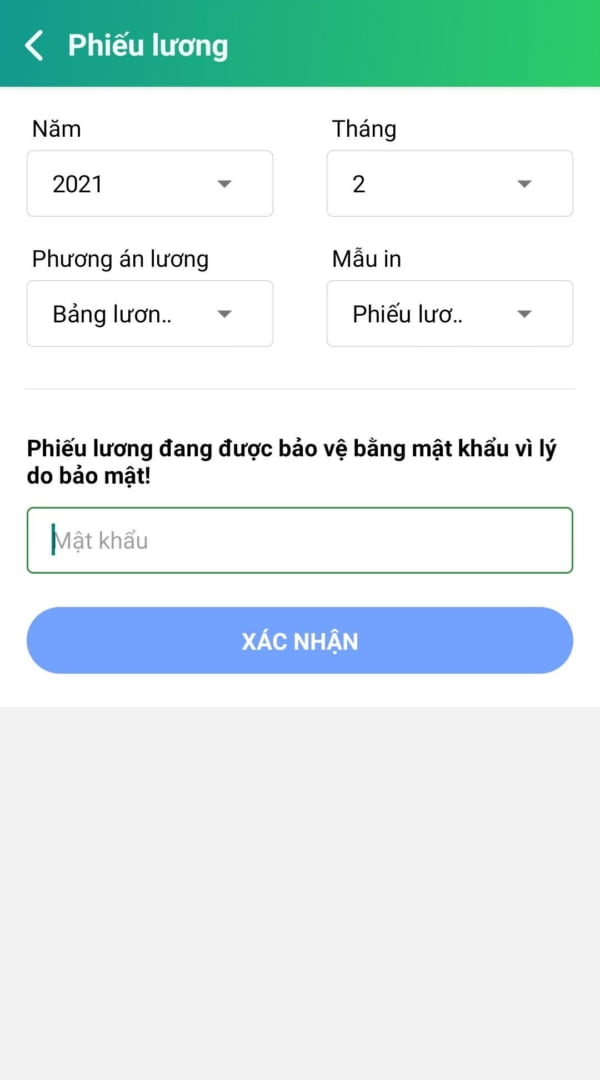 App xem phiếu lương online CoreHRM