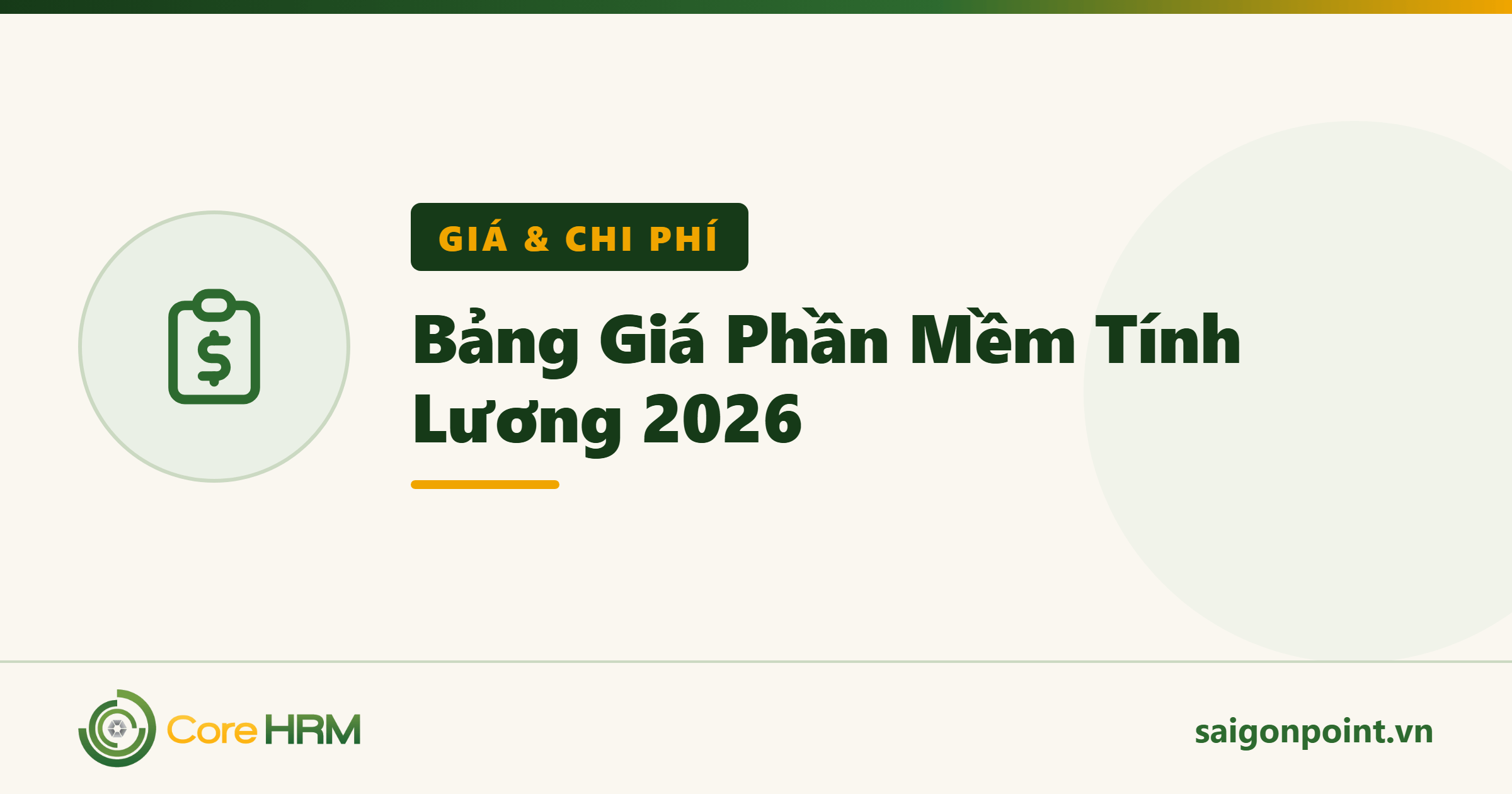 Bảng Giá Phần Mềm Tính Lương 2026