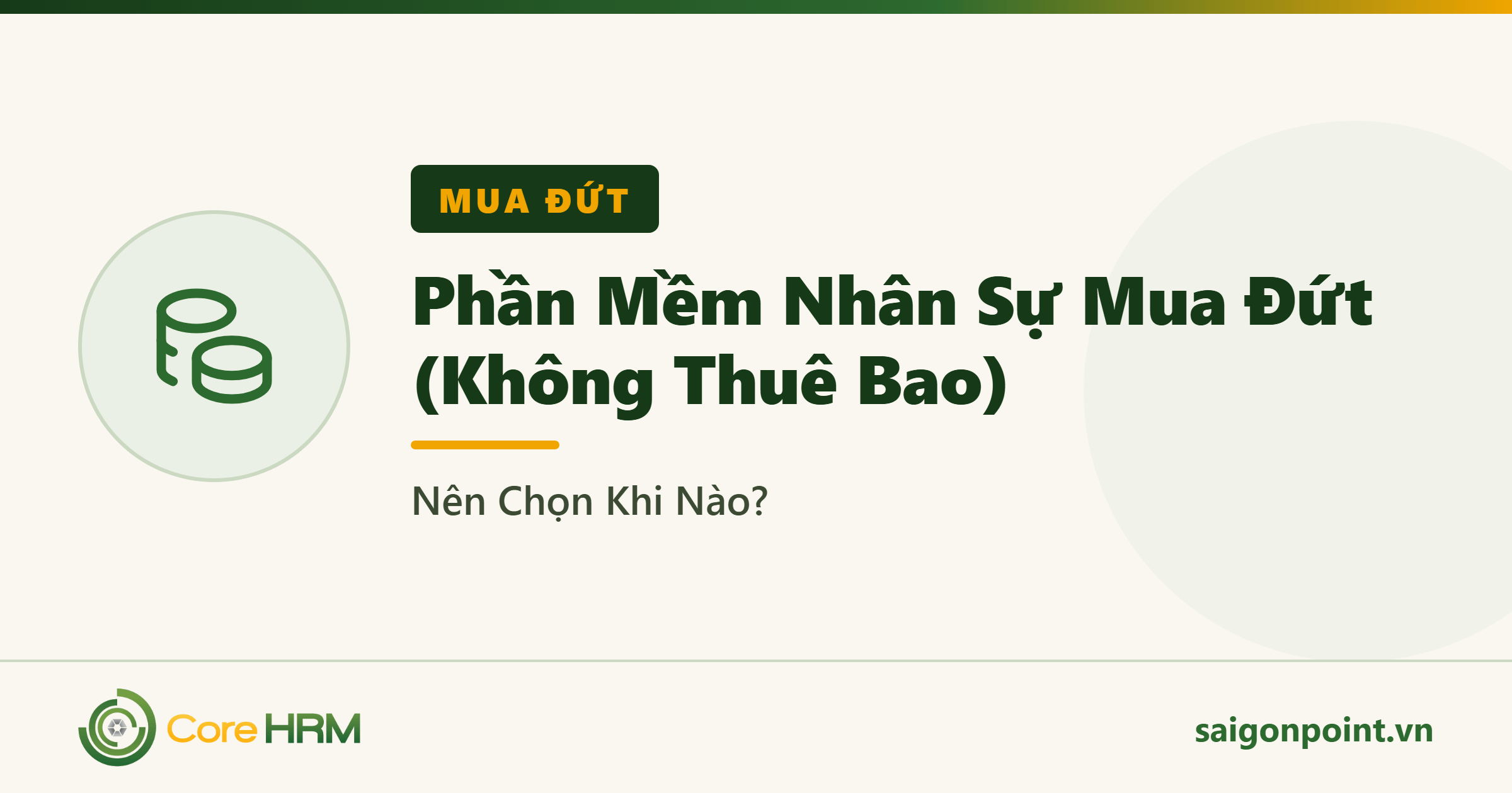 Phần Mềm Nhân Sự Mua Đứt (Không Thuê Bao): Nên Chọn Khi Nào?