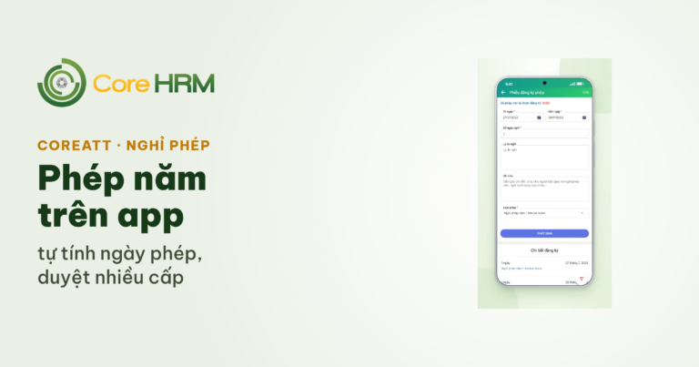 Phép năm trên app
