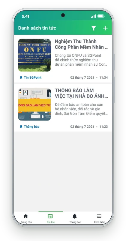 App xem thông tin nội bộ CoreHRM